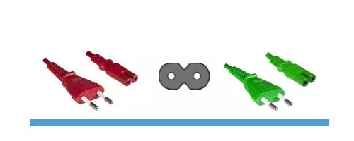 2 pin power cable colored